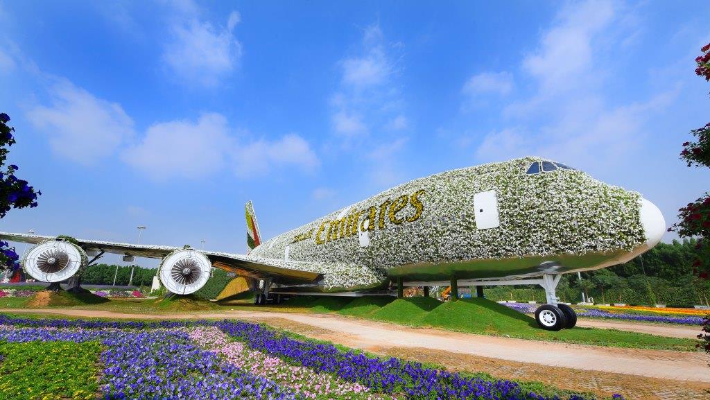 Ein A380 aus einer halben Million Blumen - TRAVEL INSIDE