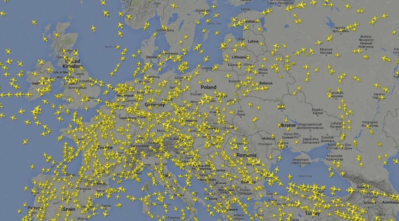 Flightradar Flugzeuge Europa Map
