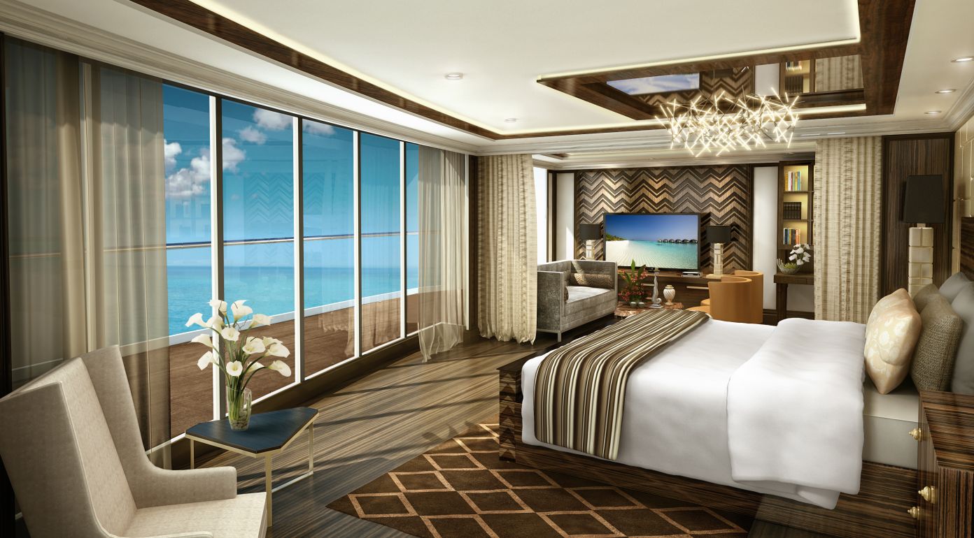 Seven Seas Explorer Regent Suite Master Bedroom