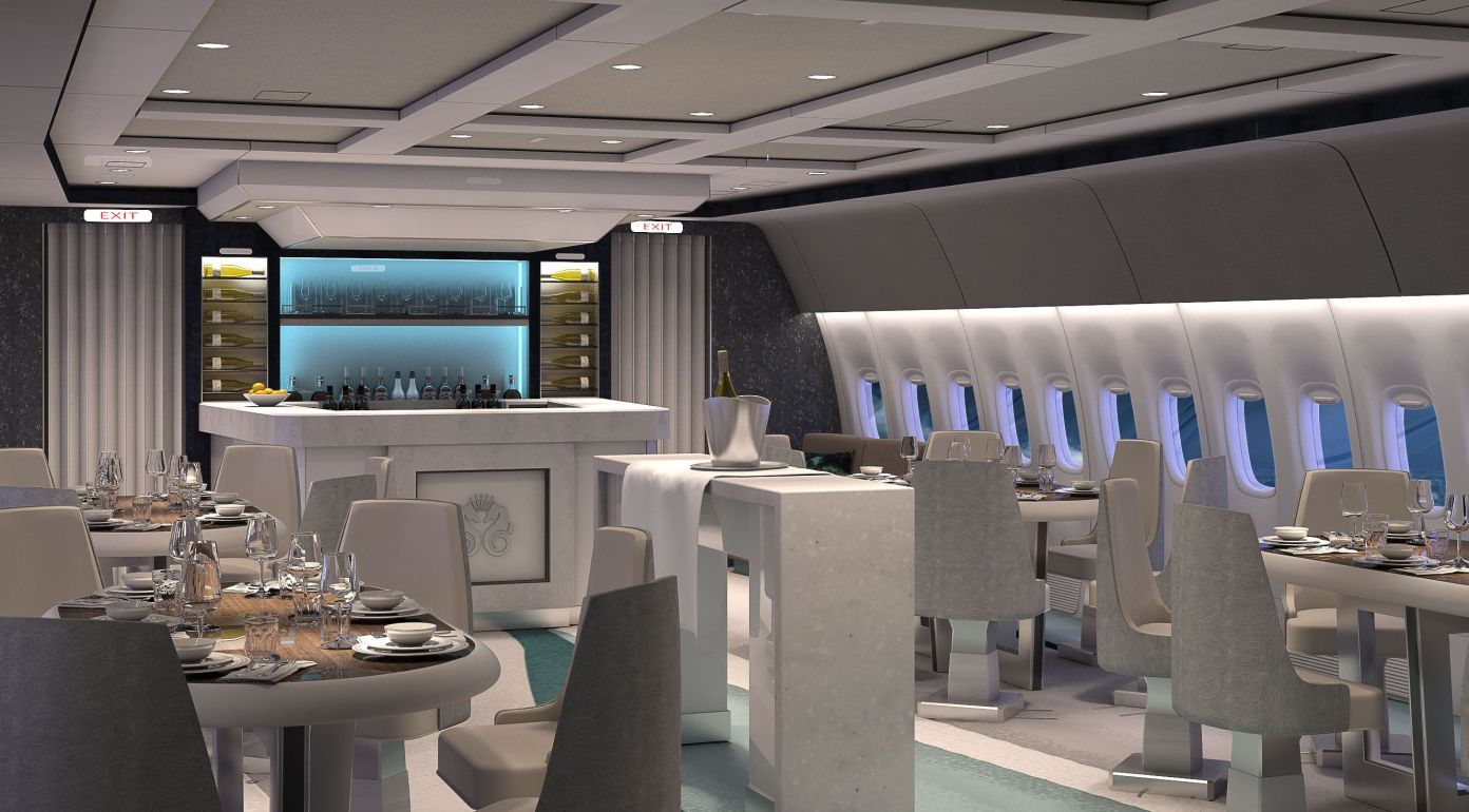Crystal Air Cruises 777 - Lounge and Bar