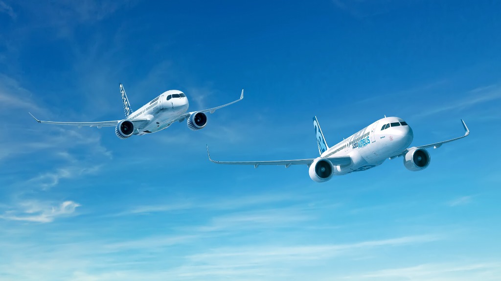 Bombardier CS100 et Airbus A320neo