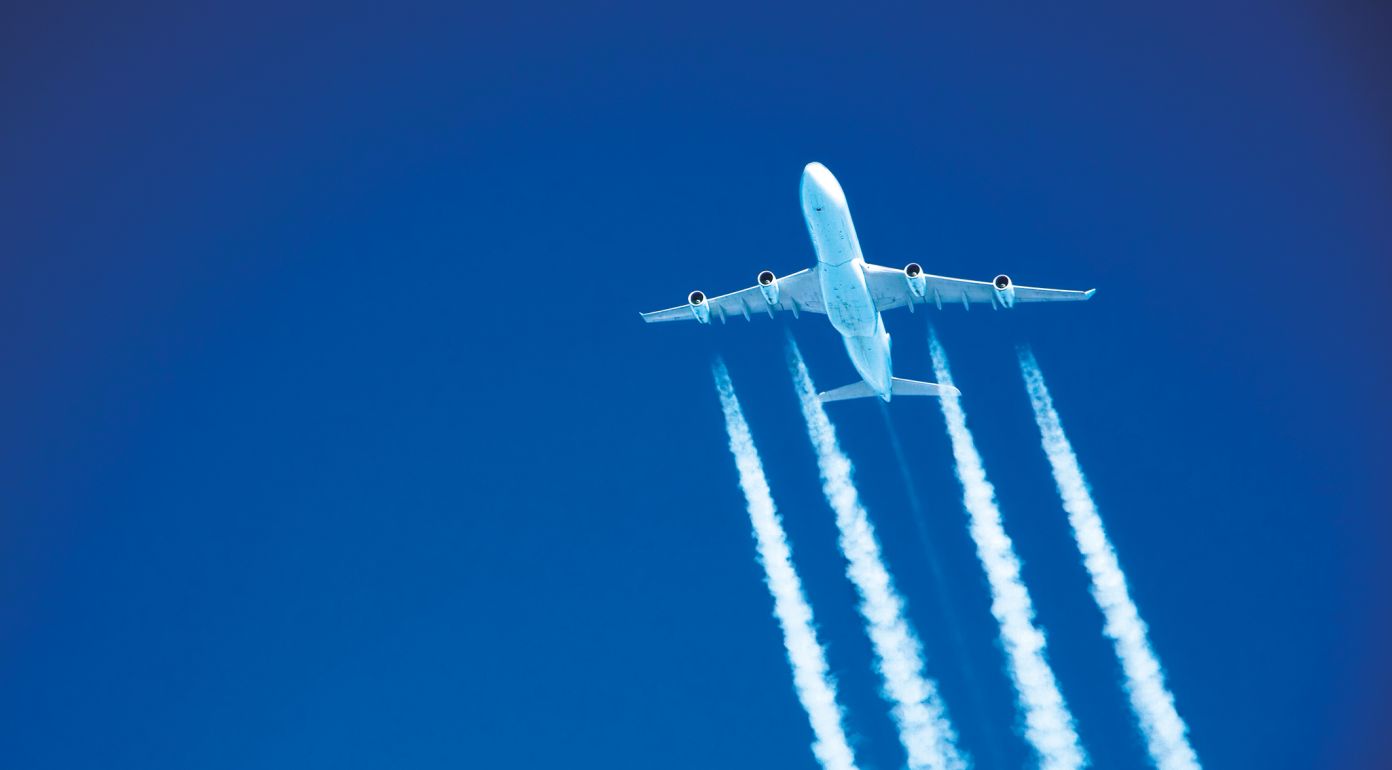 CO2 Kondensstreifen Flugzeug