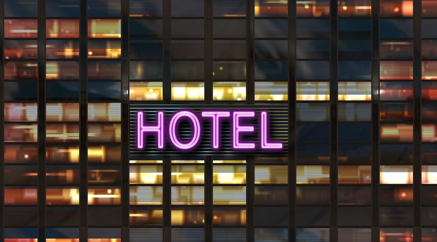 Hotel, Hotelschild, Symbolbild