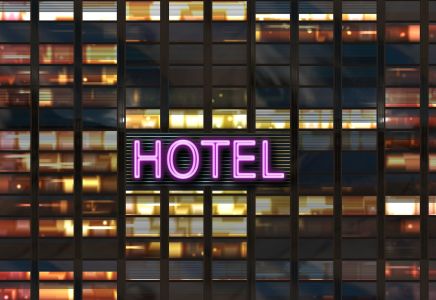 Hotel, Hotelschild, Symbolbild